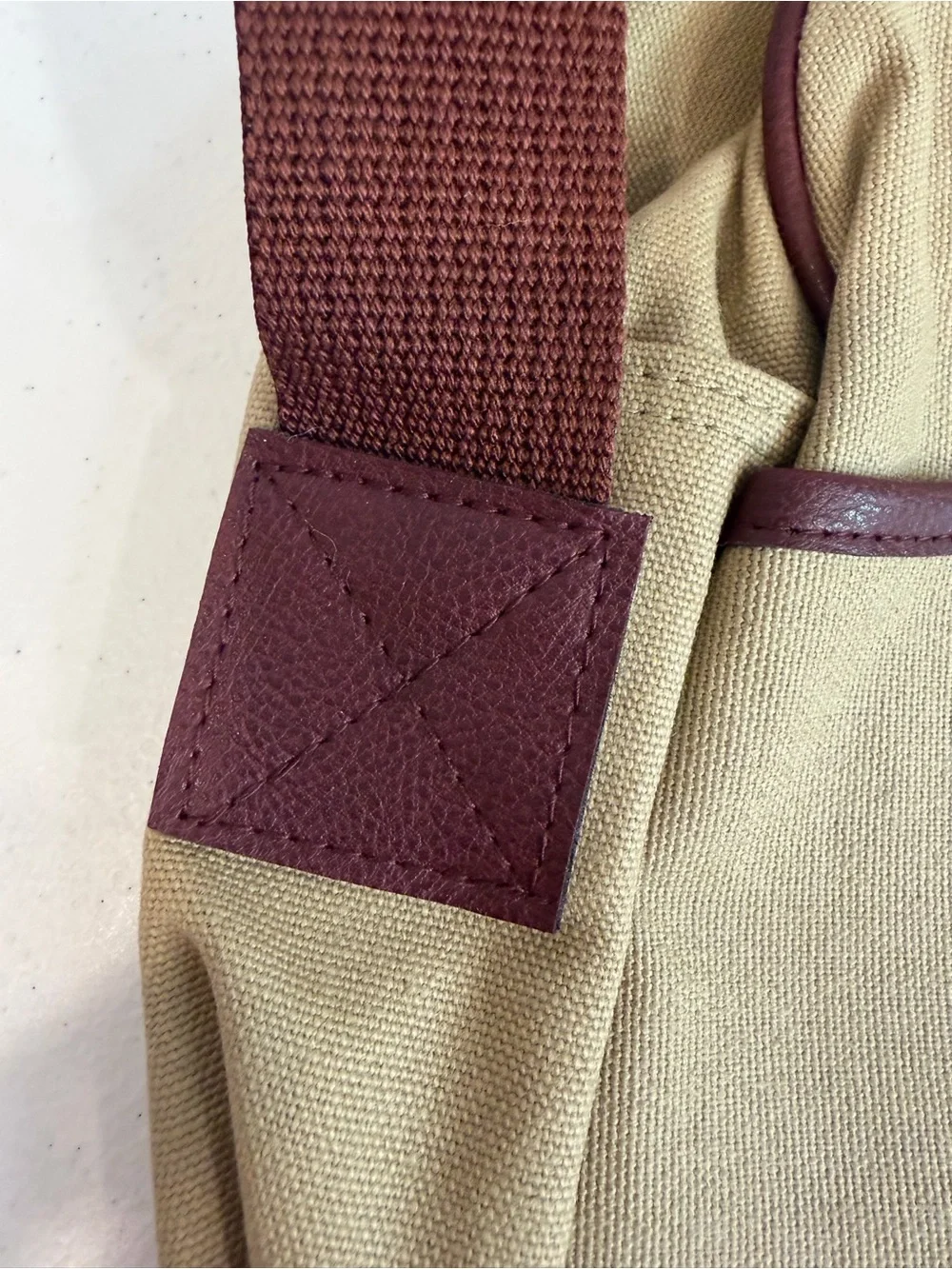 Vintage Ralph Lauren Beige & Brown Leather Messenger Bag Shoulder 1978